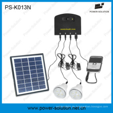 4W Portable Solar LED-Licht-System für zu Hause mit 2PCS Solar LED-Leuchten